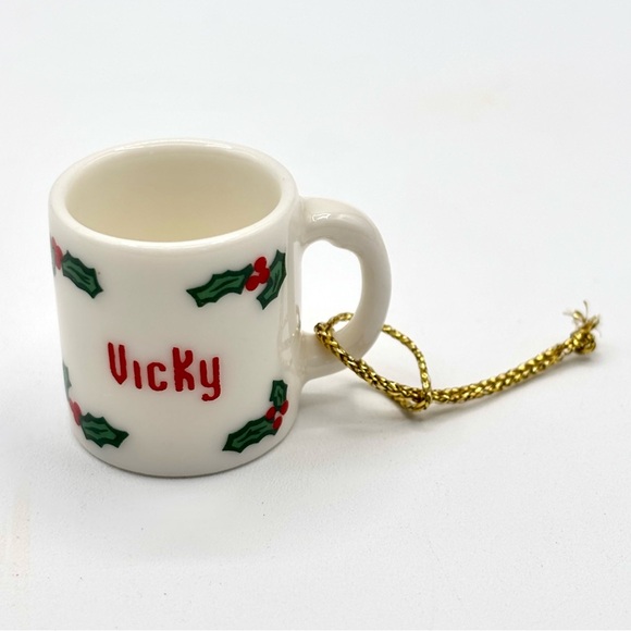 Ganz Miniature Christmas Mug / Cup Ornaments - Set of 2 - Picture 4 of 5